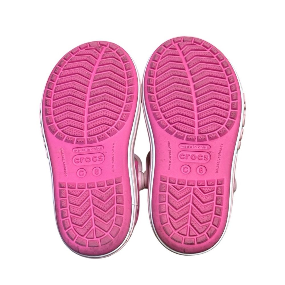 Crocs Girls Pink Sandals C6 Toddler Classic Croslite Summer Water Shoes - Picture 8 of 8